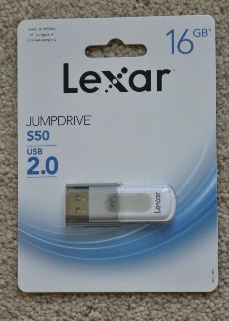 Lexar JumpDrive S50 16GB USB 2.0 Flash Drive LJDS50-16GABKNA