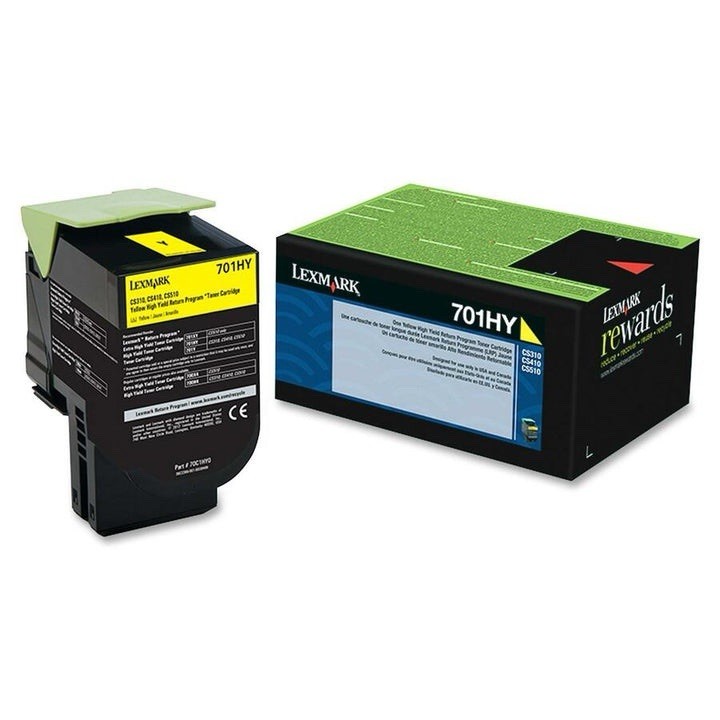 Lexmark 701HY Yellow High Yield Laser Toner Cartridge for CS310 CS410 CS510