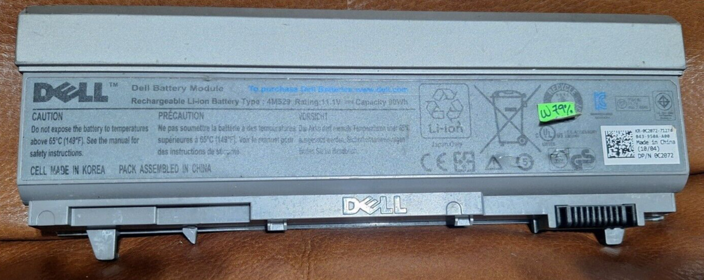 #GENUINE# - Dell Laptop Battery - 4M529 - Dell Latitude E6400 E6500 E6410 E6510