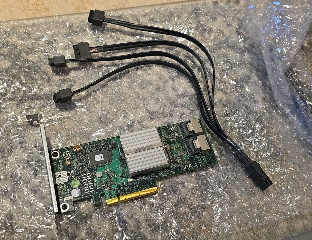 DELL 3P0R3 PERC H310 6Gbps SAS/SATA RAID CONTROLLER CARD W/ 483508-003 CABLE
