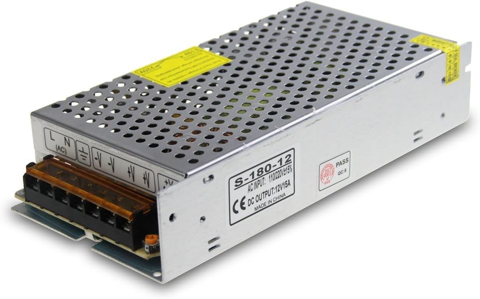 ALITOVE 12V 15A 180W Power Supply Transformer Switch AC 110V / 