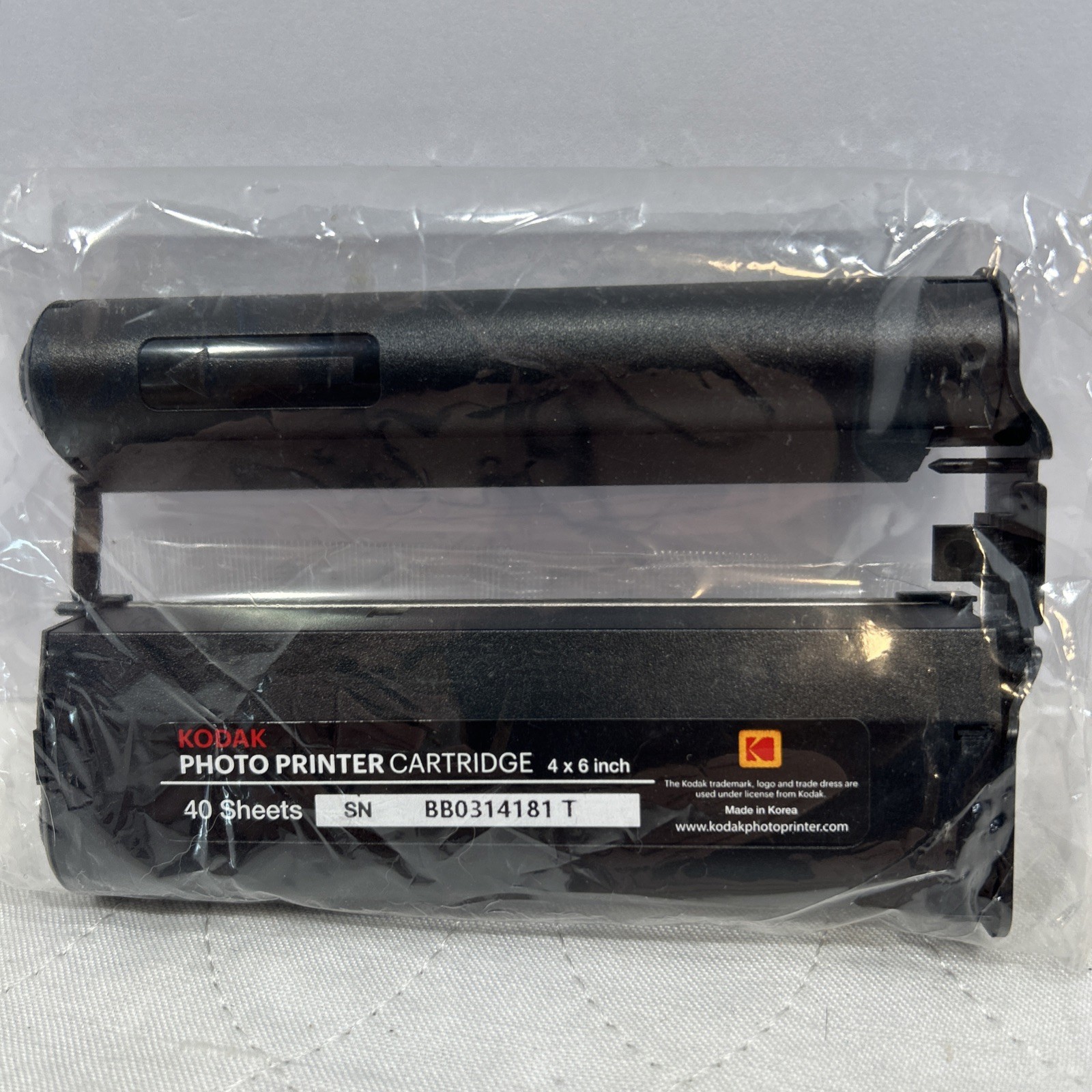 Kodak Printer Photo Paper Cartridge 4 x 6 in, 40 Sheets,  (SN BB03141881 T)