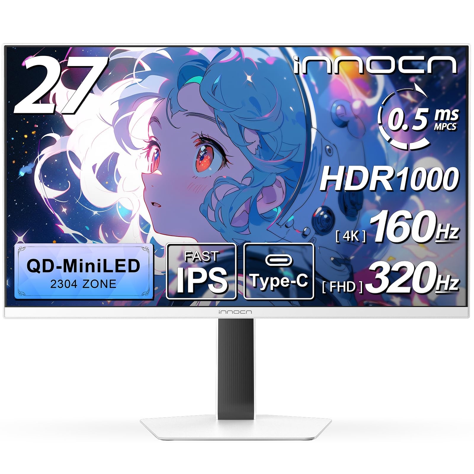 INNOCN QD-MiniLED 4k Monitor 27Inch GamingMonitor 4K 160Hz/ HD 320Hz Monitor ...
