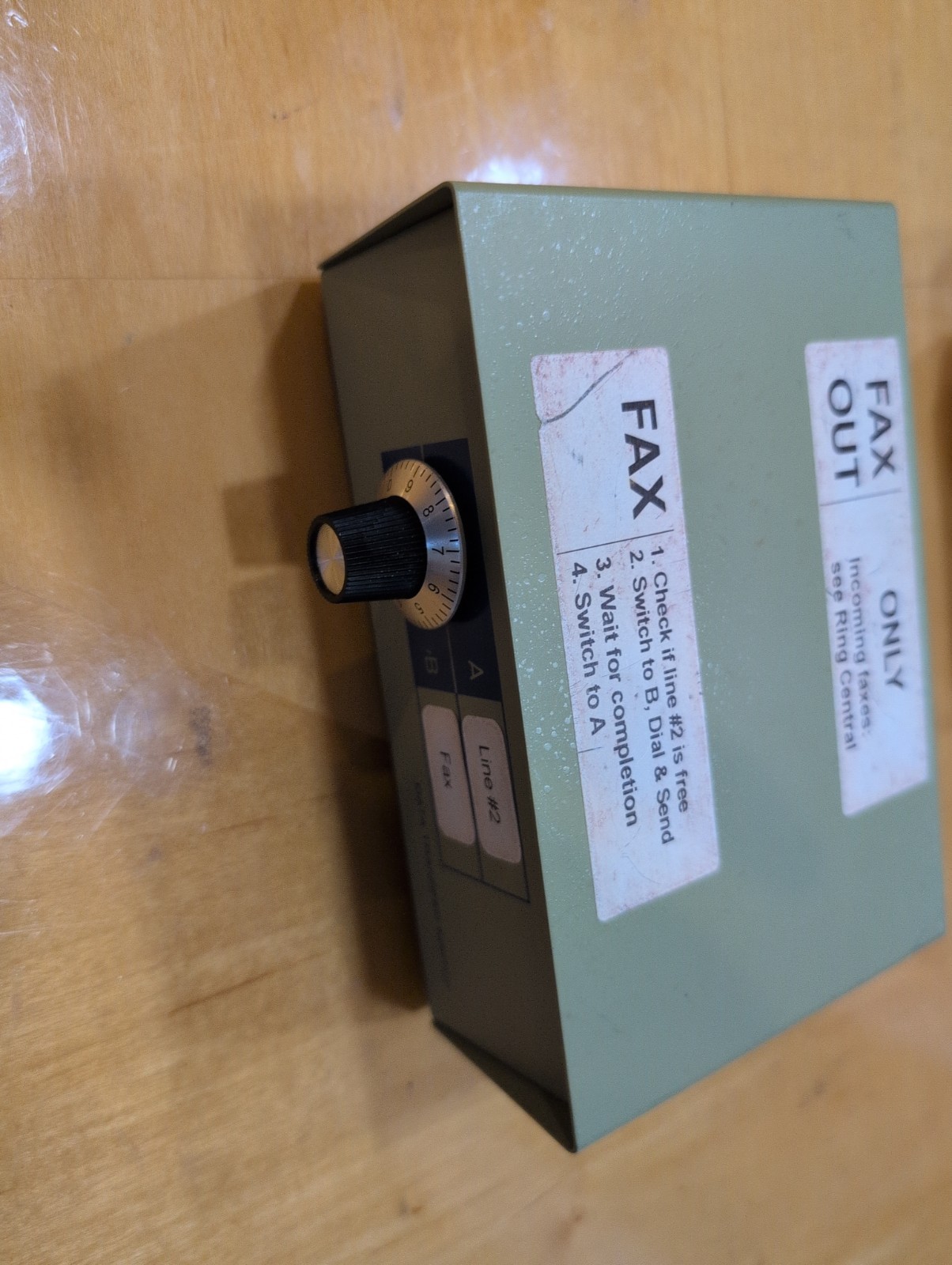 KNTK 2-Way RJ11 Data Transfer Switch Box Rotary for Phone Jack RJ-11 Fax Modem