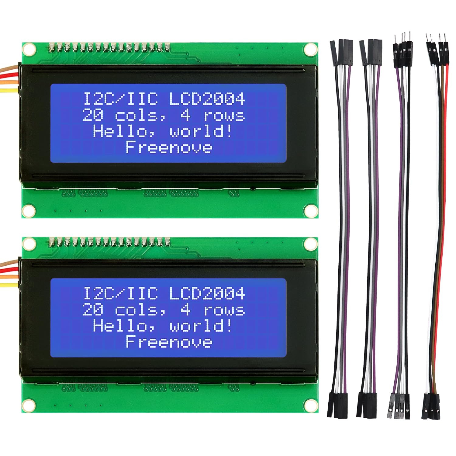 2 PCS I2C IIC LCD 2004 Module TWI Serial 20x4 Display for Arduino Pico ESP32