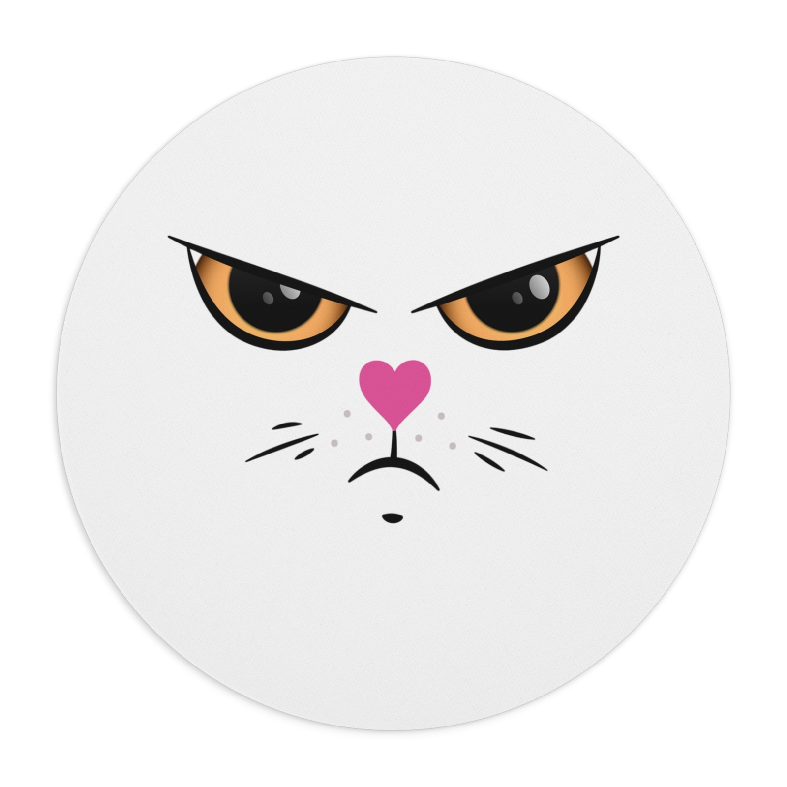 Cat Face Mouse Pad - Cute Kitty Design, Desk Accessory, Gaming Mouse Mat