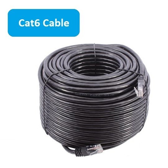 100 ft CAT6 Ethernet Cable HDPE Premium Quality High Speed LAN Patch Cord UL-CMR
