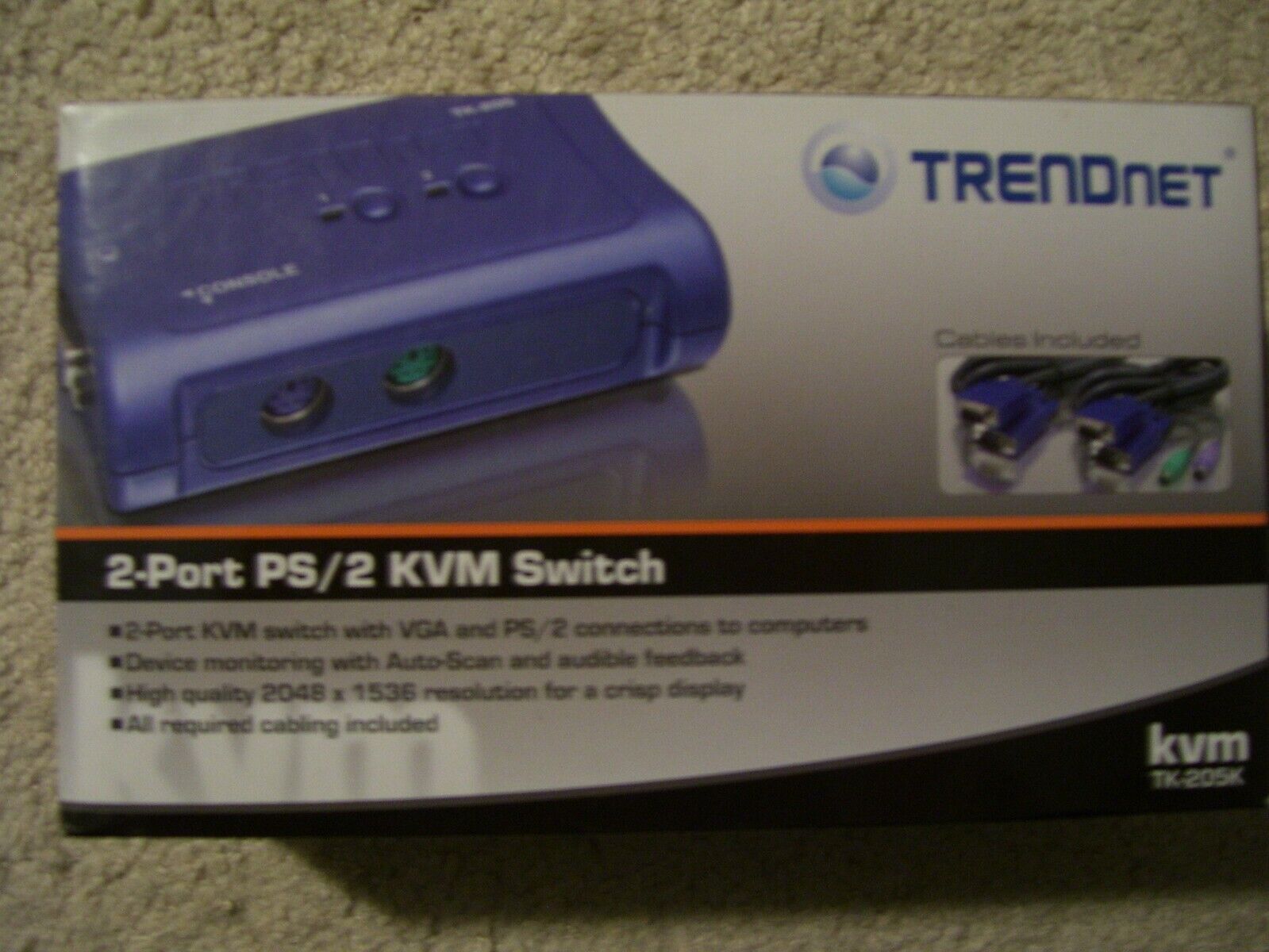Trendnet two-port PS/2 & VGA KVM switch (TK205K)