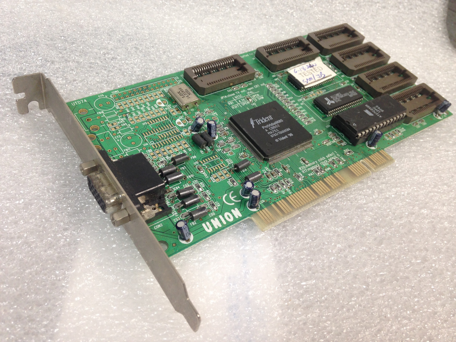 UNION Trident UTD74 TD9685 P11  PCI Video Graphics Card