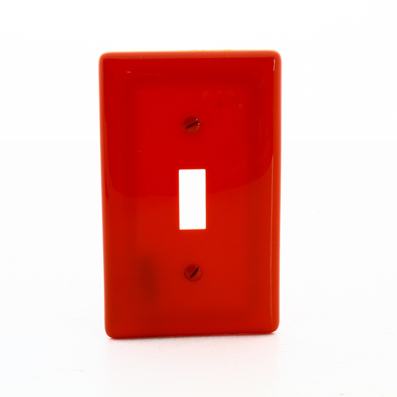 Hubbell NP1R Red 1-Gang Toggle Switch Unbreakable Nylon Standard Wallplate Cover