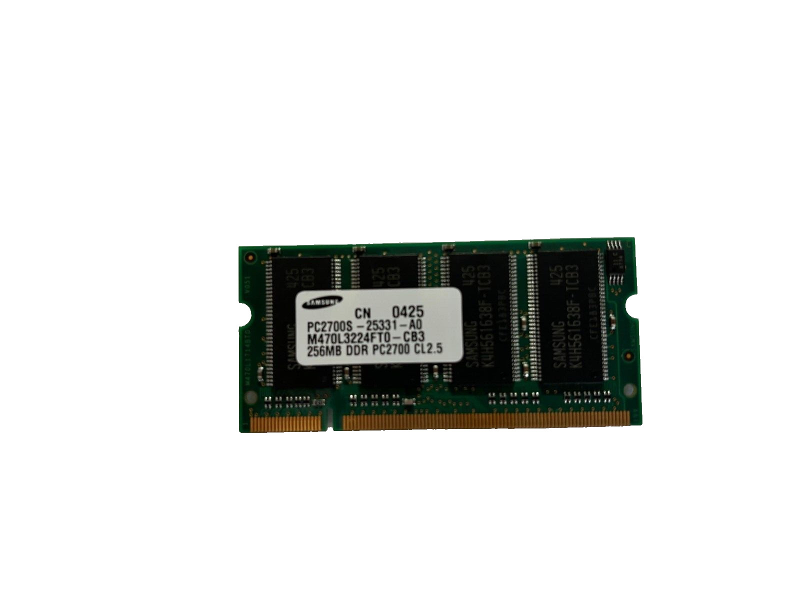 SAMSUNG 256MB DDR PC2700 CL2.5| PC2700S - 25331 - AO MEMORY