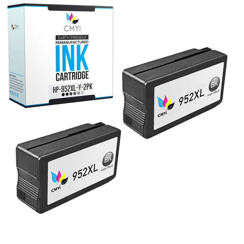 2PK 952XL Black Ink for HP OfficeJet Pro 7740 8710 8210 8720 8216 8715 8702