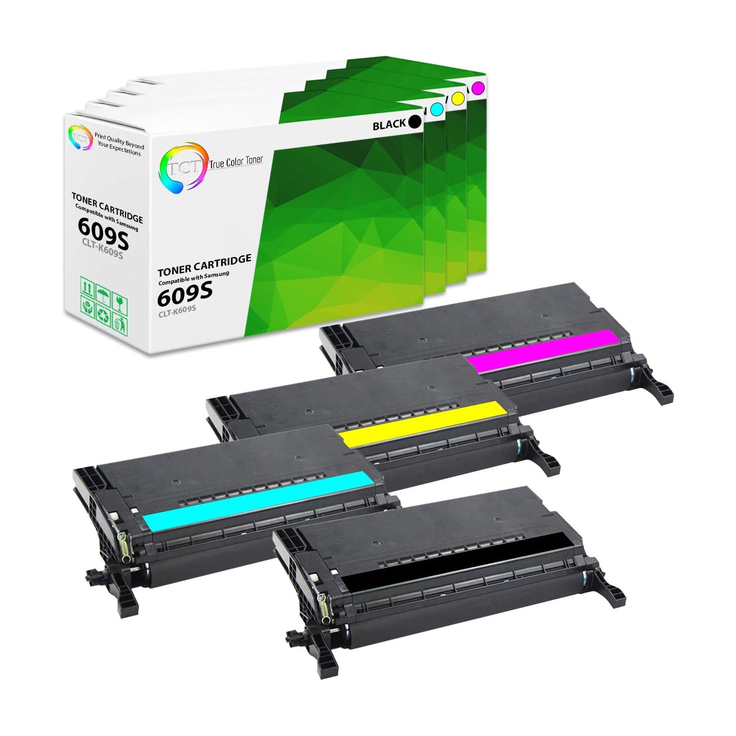 4Pk TCT CLT-609S K609S C609S M609S Y609S For Samsung CLP770ND Compatible Toner