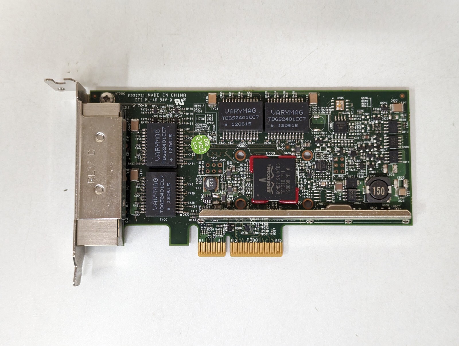 Dell TMGR6 Broadcom 5719 Quad Port Gigabit Network Adapter 0TMGR6 Low Profile