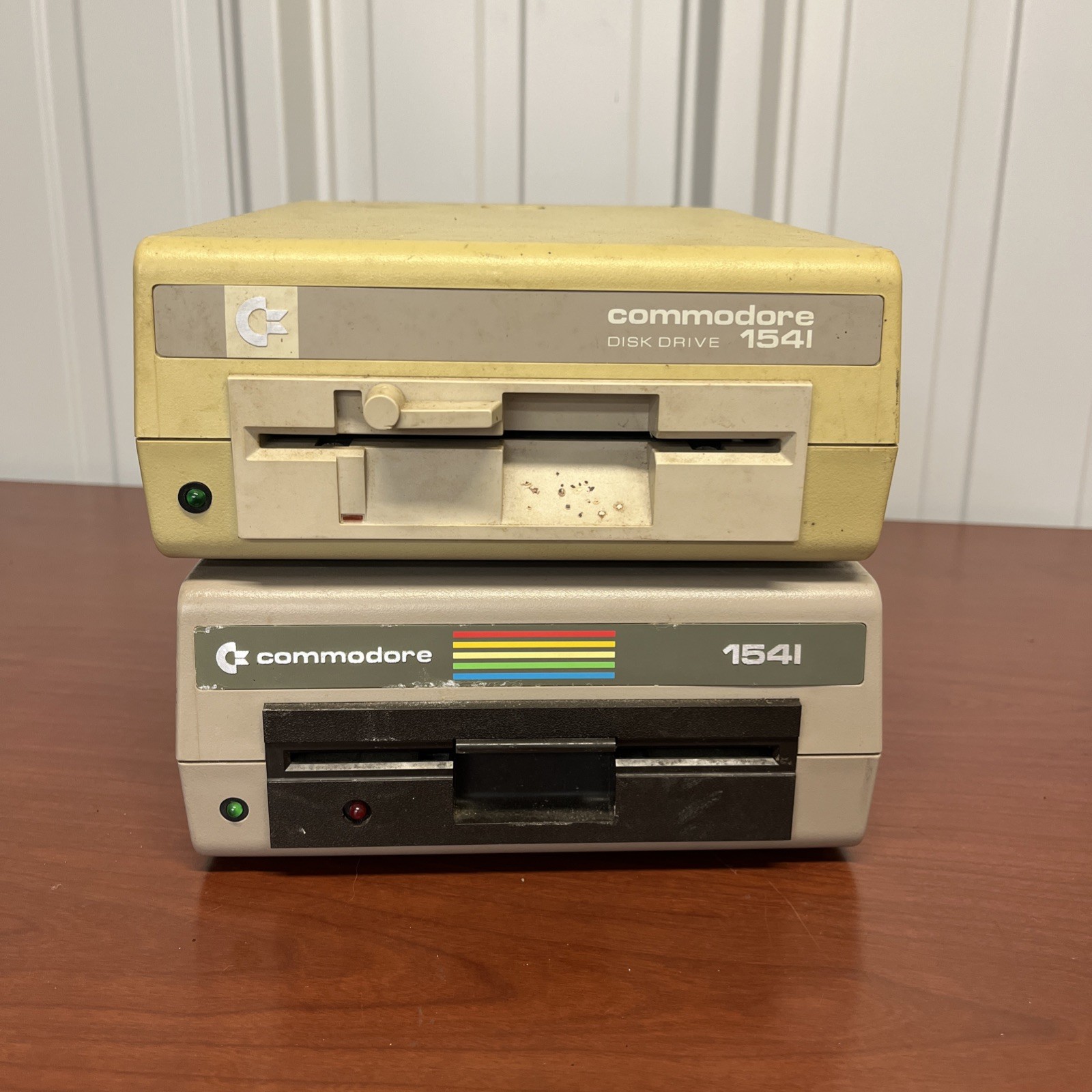 Lot Of 2 Commodore 1541 5.25" Floppy Disk Drive C64 Vintage Computer