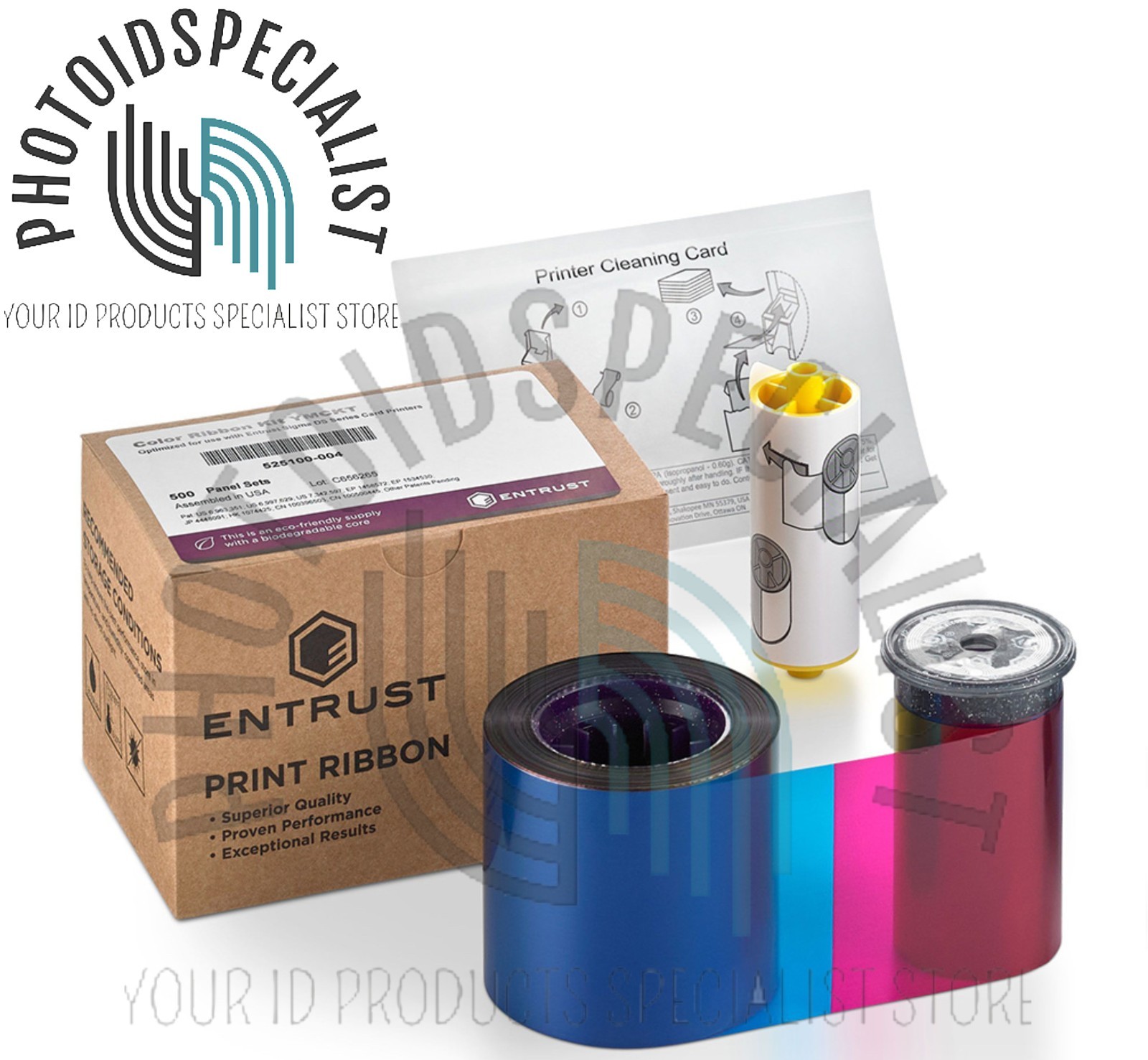 Entrust (Datacard) Full-Color Ribbon YMCKF-KT 525100-011 - 300 prints (UV Panel)