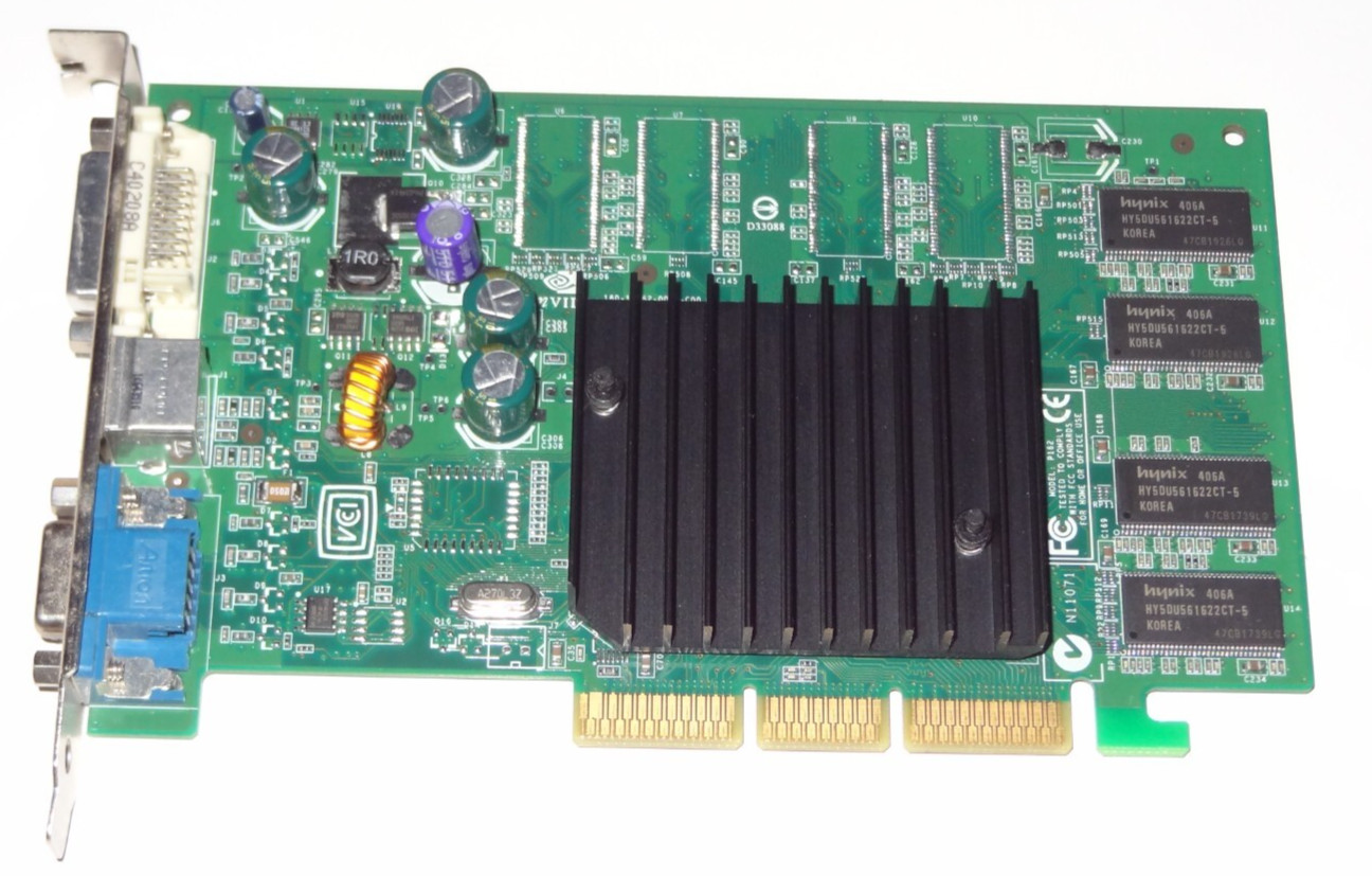 NVIDIA GeForce FX 5200 Desktop 128MB DDR AGP Video Card CN-0G0001-44571-42G-04GJ