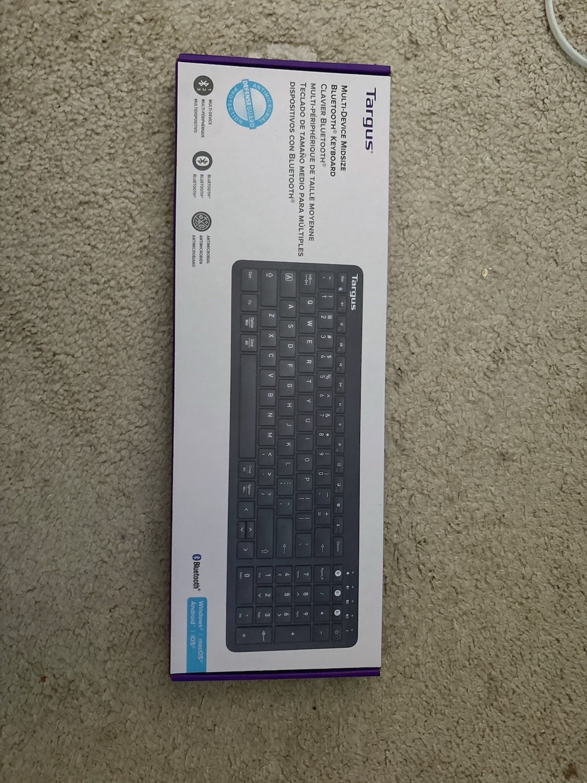 Brand New Targus Midsize Multi-Device Bluetooth Antimicrobial Keyboard Windows A