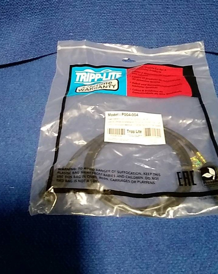 TRIPP-LITE MODEL P004-004-BL  4FT POWER EXTENSION CORD