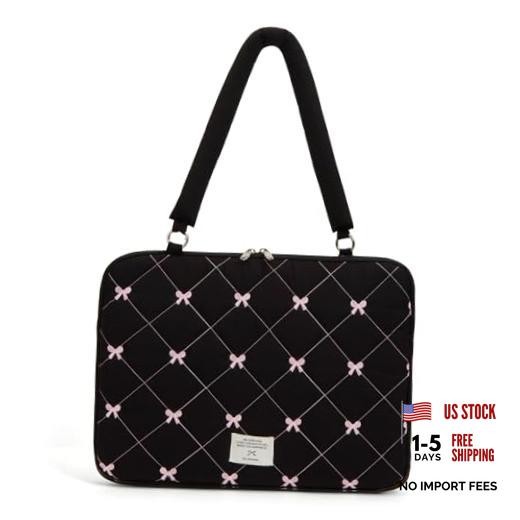 Cute Bow Laptop Case Coquette 13-15 Inch Puffy Laptop Sleeve 13-14inch Black