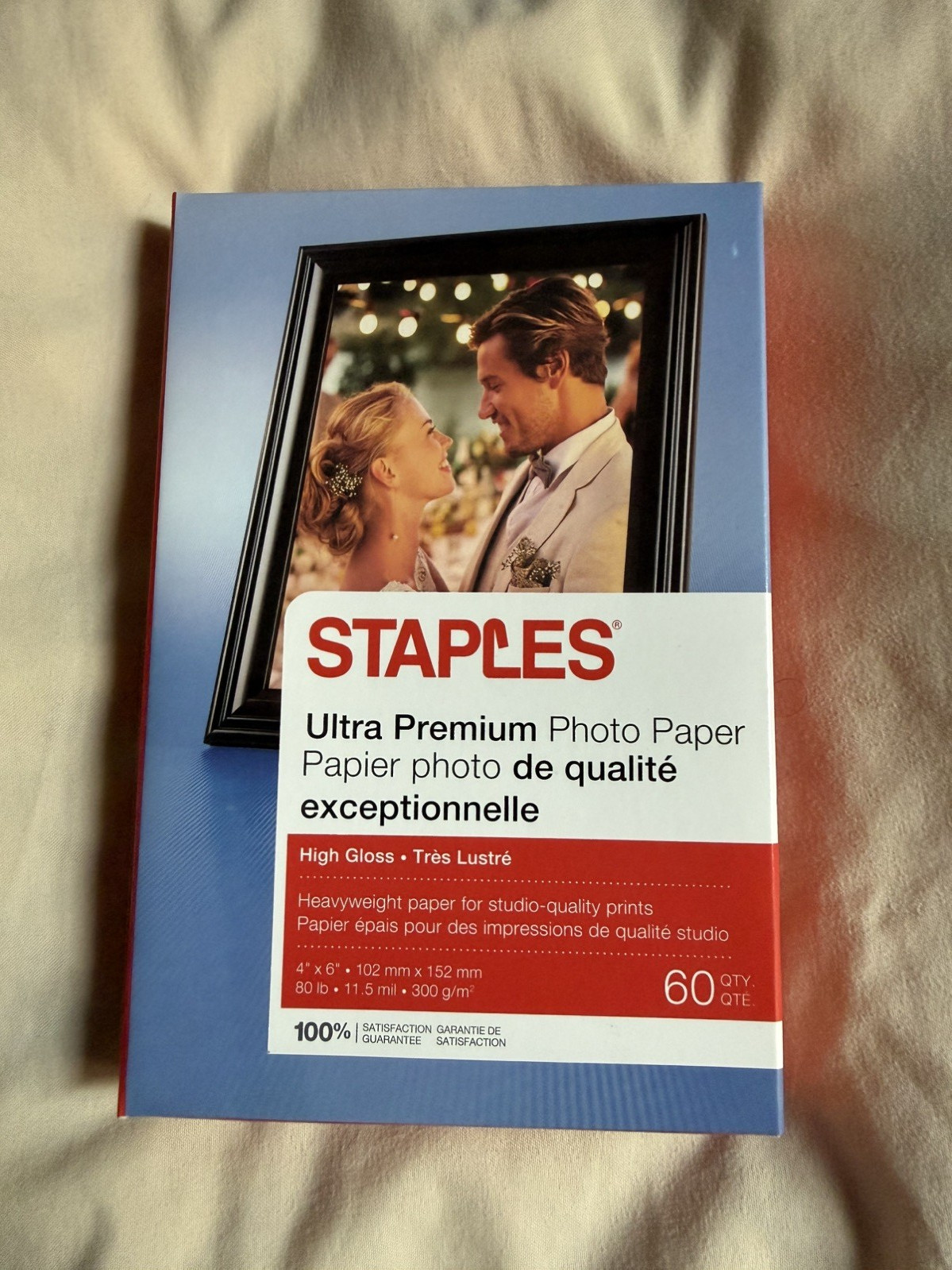 5 Pack Staples Ultra Premium Glossy Photo Paper 4x6 60 Sheets 19897 NEW