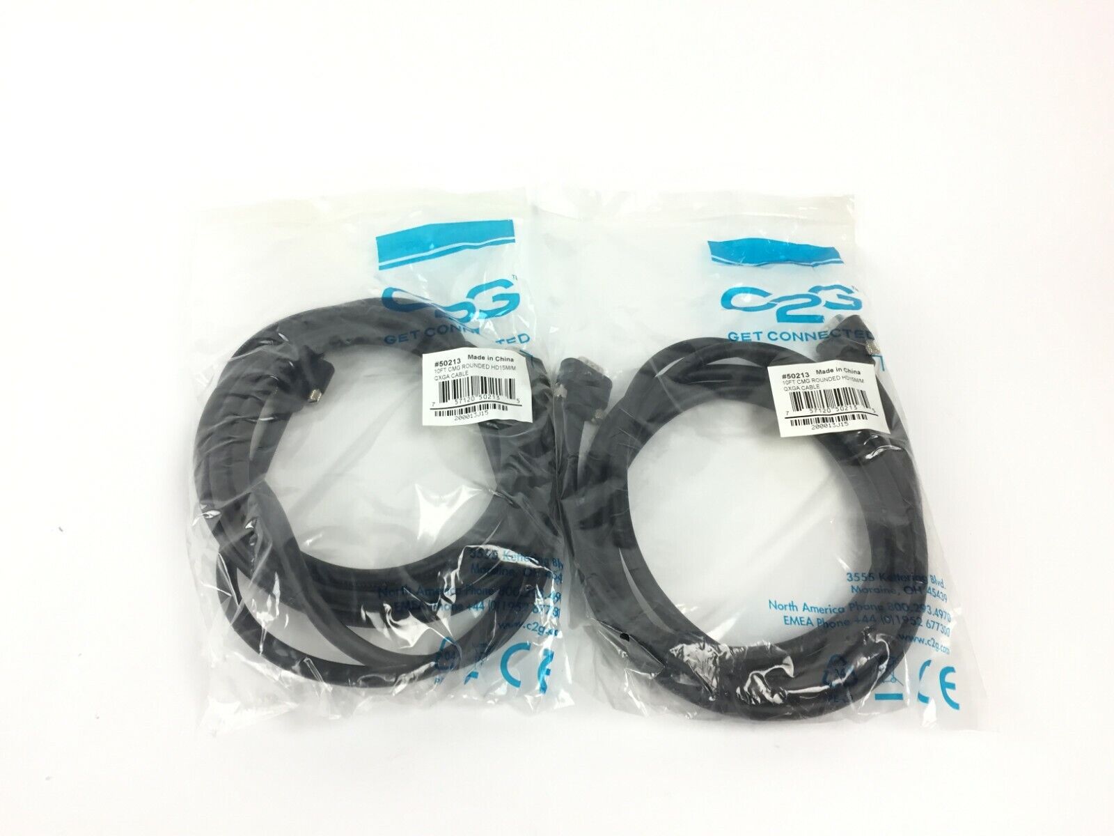 Cables To Go 50213 VGA Video Cable HD15 M/M Lot of (2)
