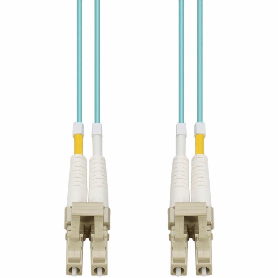 AddOn 2m LC to LC Aqua OM4 Duplex OFNR (Riser-Rated) TAA Fiber Patch Cable, MMF