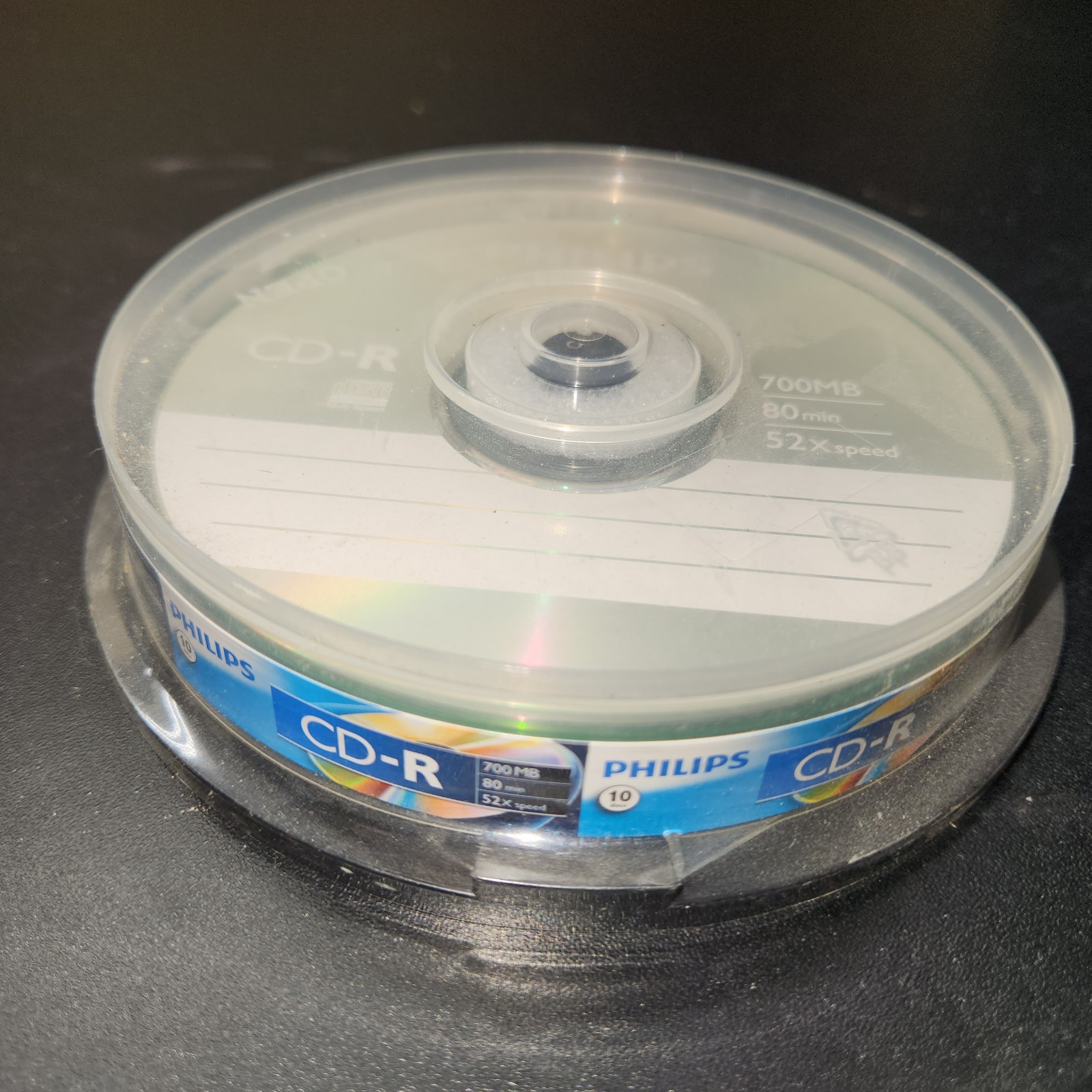 Philips CD-R 10 Pack 700MB 80-Minute 52x Speed/ Brand New Factory Sealed 