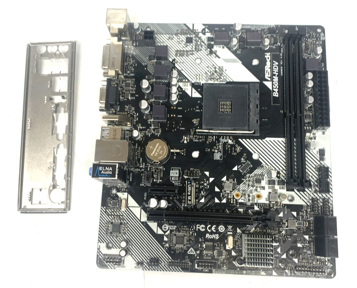 AsRock B450M-HDV AM4 microATX AMD DDR4 Motherboard HDMI DISPLAY PORT USB 3.0