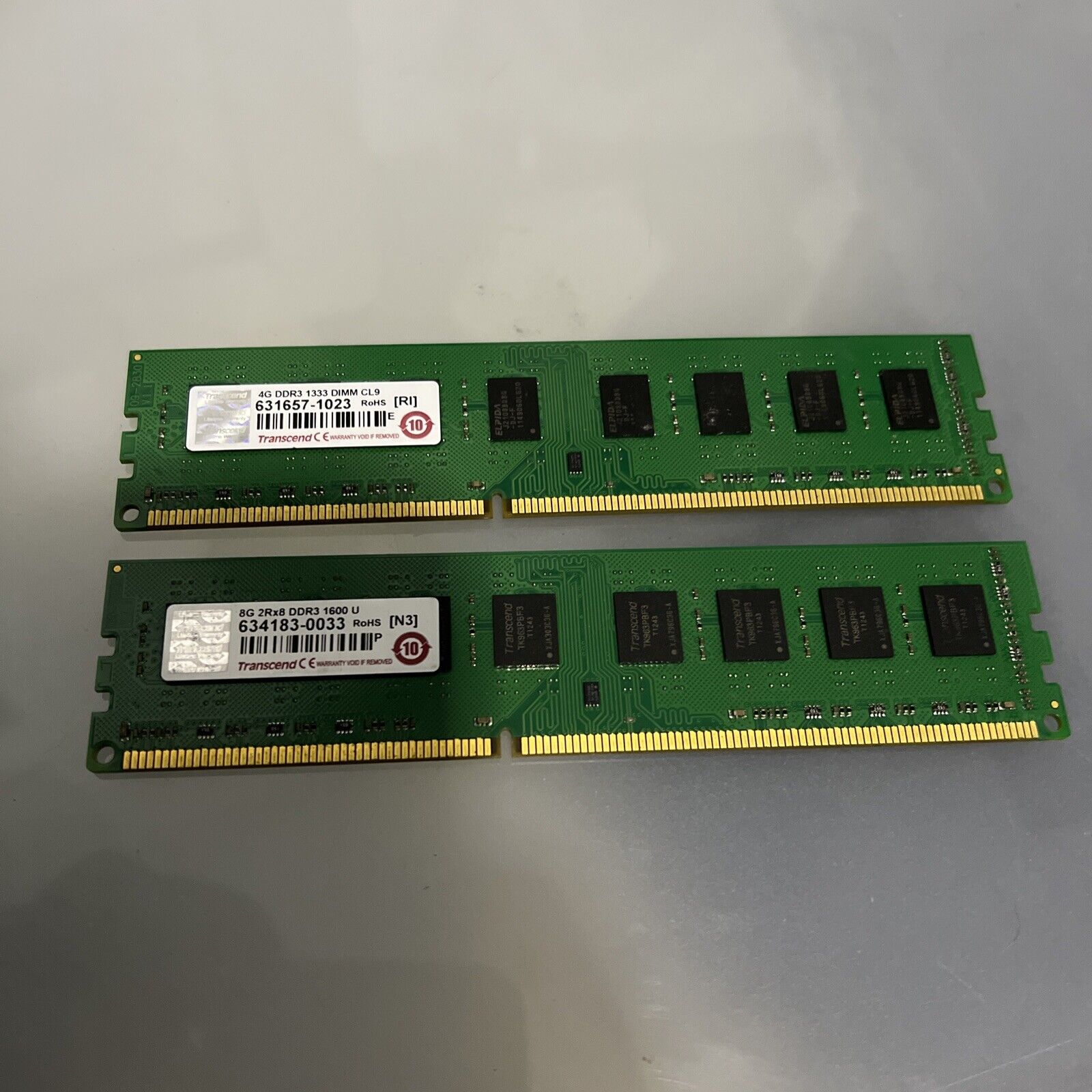 Transcend Memory DDR 3l 1600 12GB Total. 1x 8gb 1x 4gb