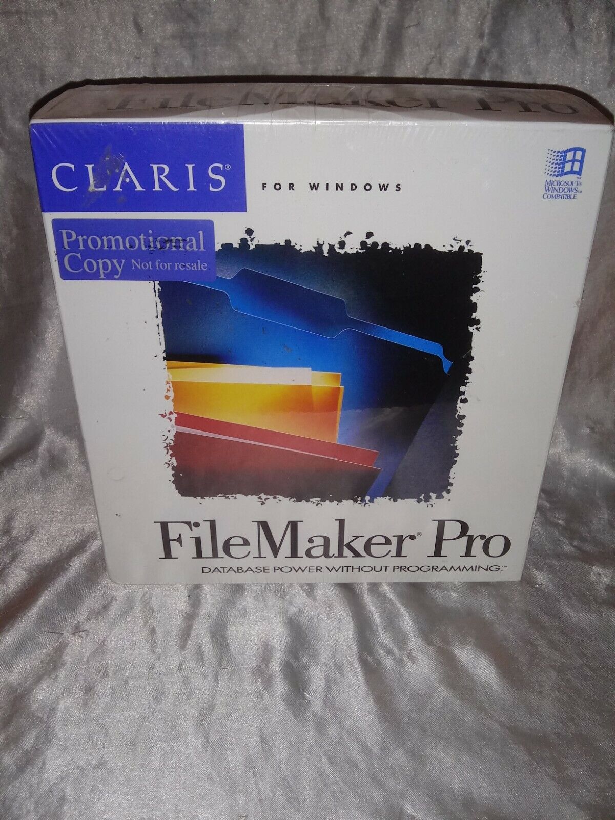 VINTAGE 1992 CLARIS FOR WINDOWS FILE MAKER PRO USA PROMO COPY ONLY SEALED BOX