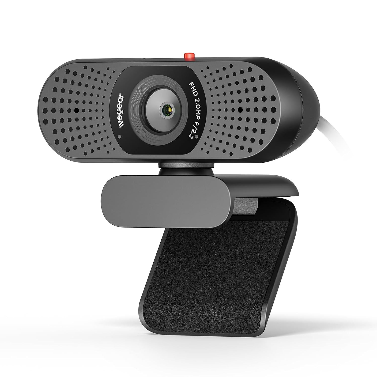 wegear 1080P Webcam for PC, Full HD Computer Camera with Dual Mics, USB-A
