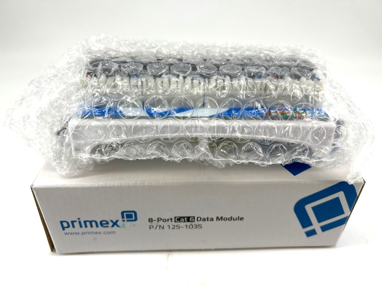 NEW Primex 125-1035 8-Port Cat6 Data / Voice Module SOHO Pro Media Panel