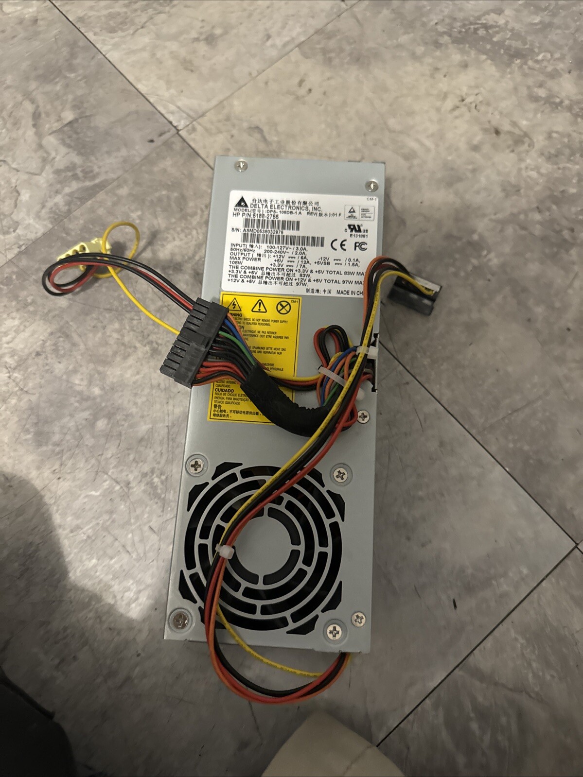 Delta Electronics 108W Power Supply Unit / PSU DPS-108DB 1 A 5188-4388