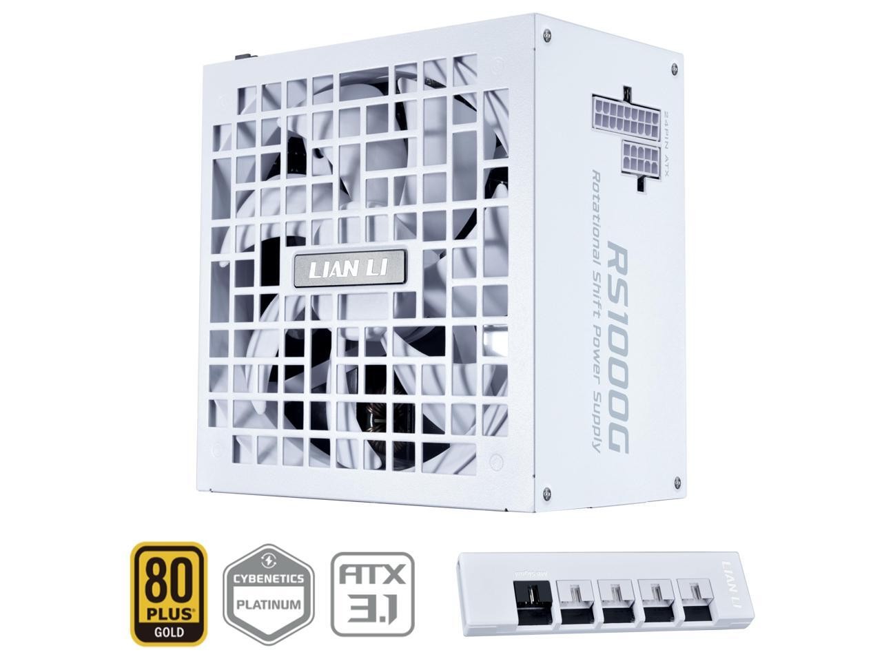 Lian Li RS 1000W Rotational Shift Fully Modular ATX Power Supply (W/USB Fan Hub)