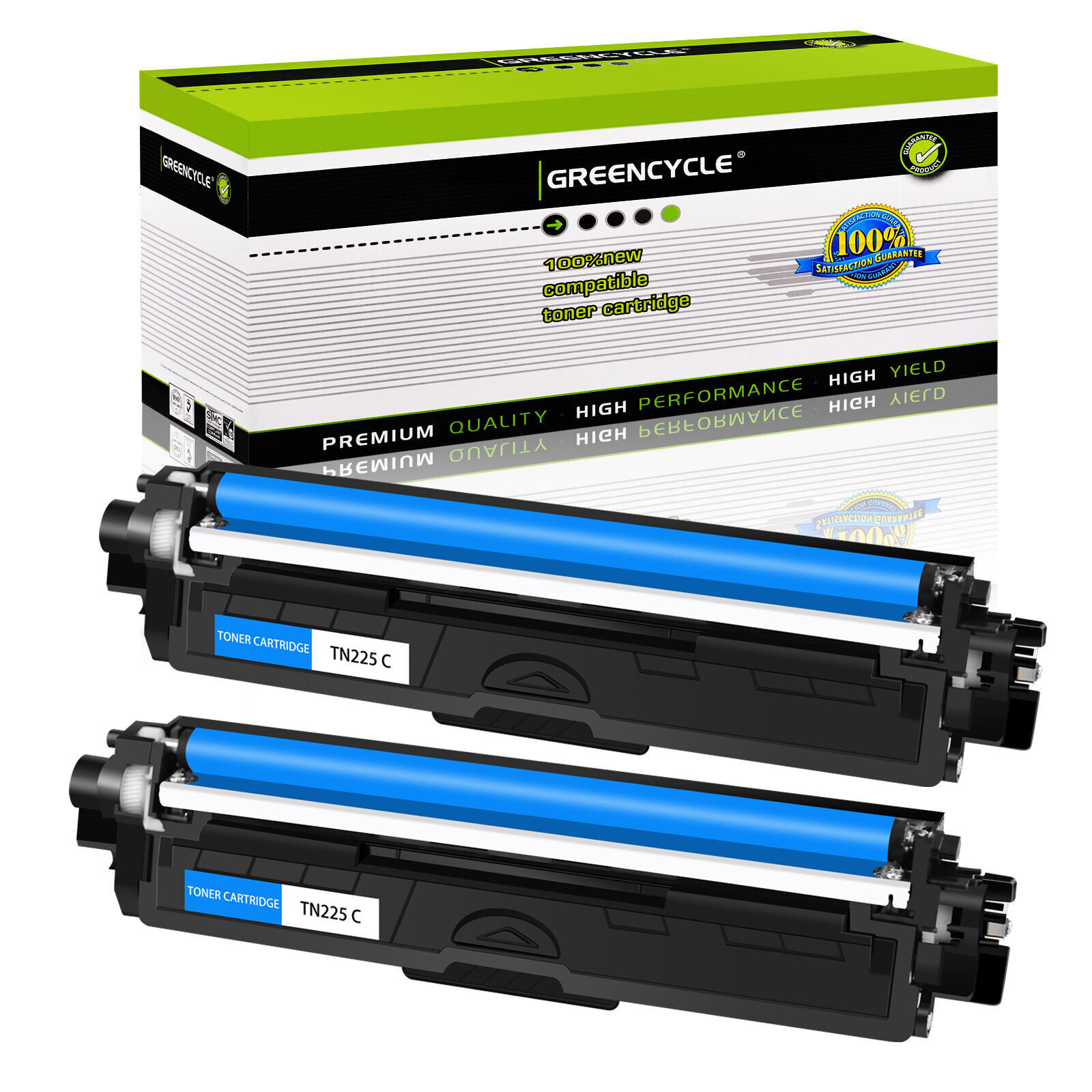 2PK TN221 Cyan Toner Cartridge Fits for Brother DCP-9020CDN DCP-9020CDW Printer