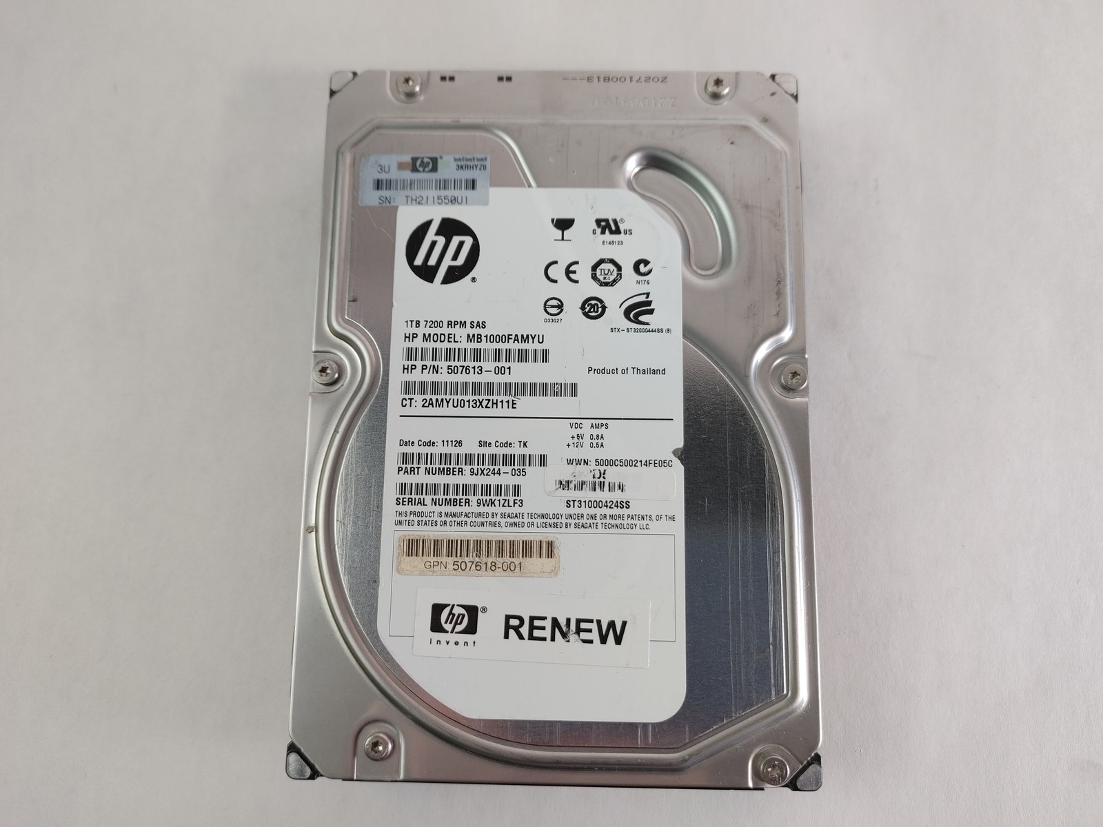 Lot of 2 Seagate HP Constellation ST31000424SS 1 TB 3.5" SAS 2 Enterprise Drive