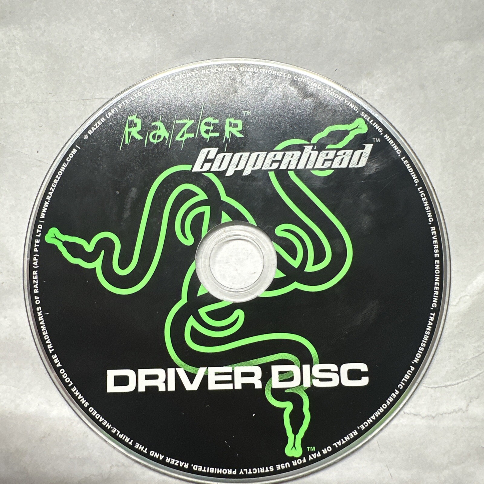 RAZER Copperhead Computer Mouse Driver Disc CD-ROM 2005 vtg pc com disk