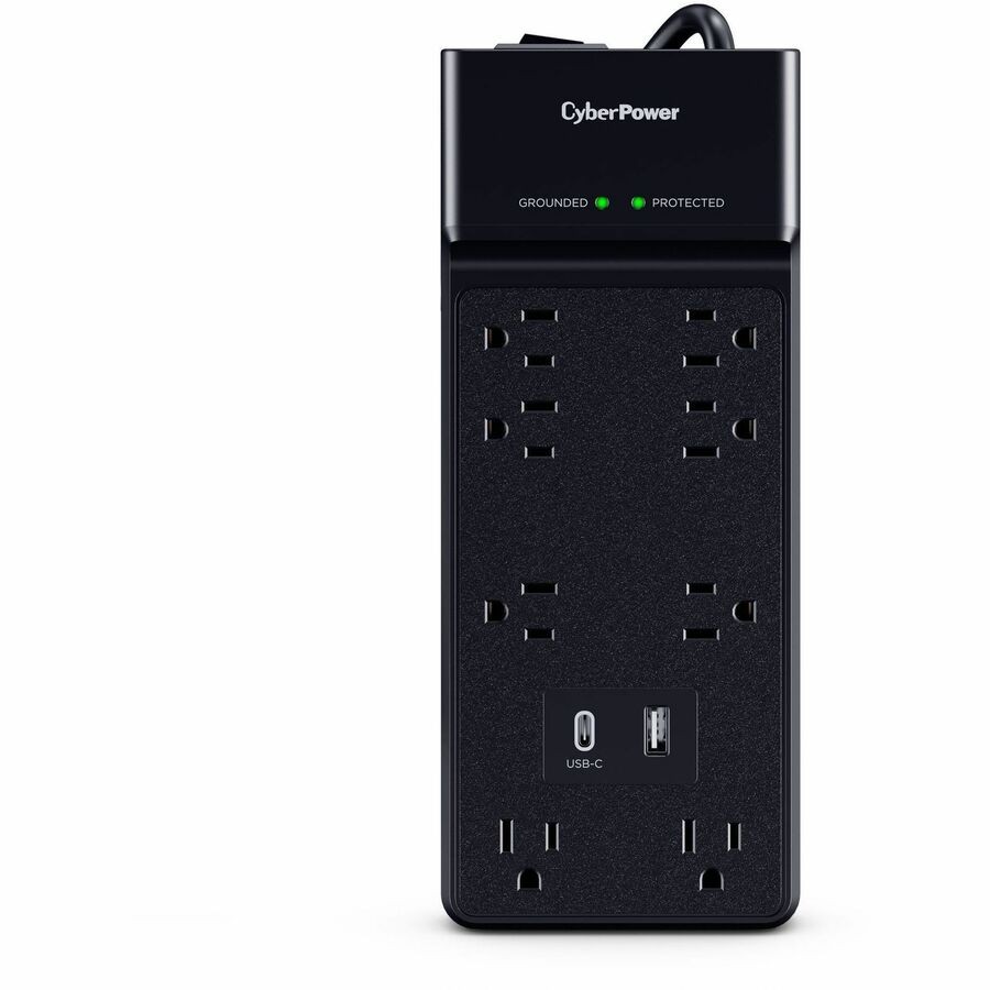 CyberPower CSP806UC18 8 Outlet Surge Protector w/ 2400J Surge Suppression