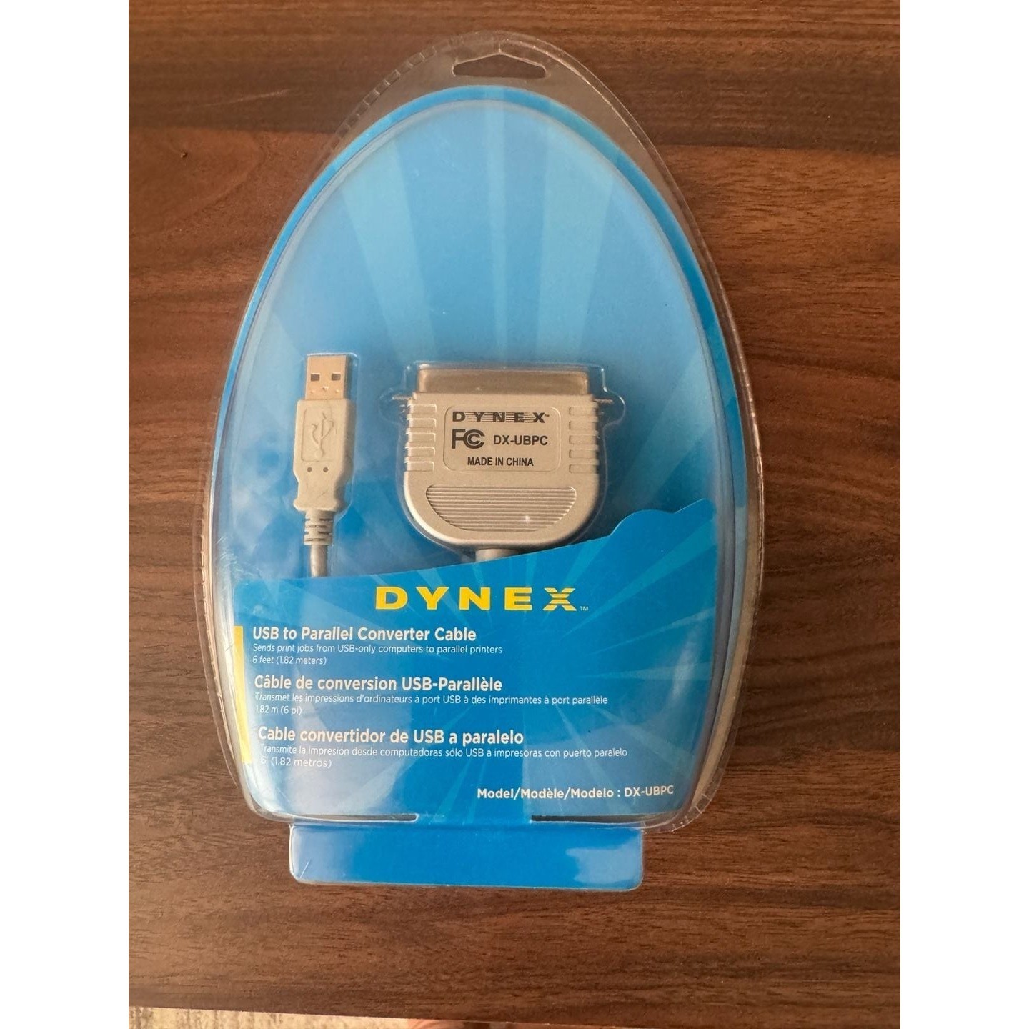 NEW DYNEX 6FT USB TO PARALLEL CONVERTER CABLE (DX-UBPC) Fast Ship