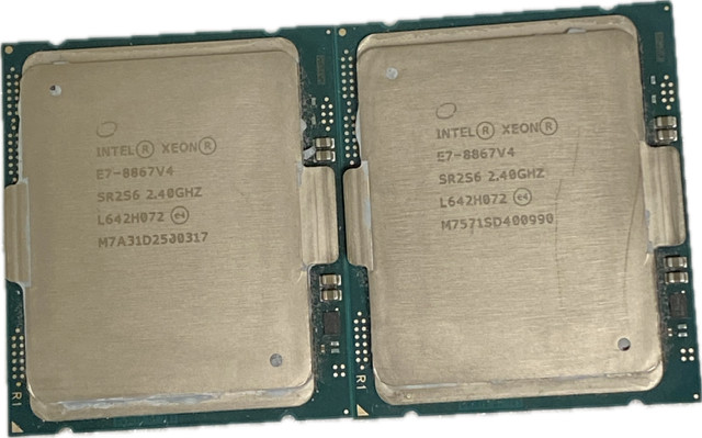 Matching pair Intel Xeon E7-8867v4 SR2S6 2.4GHz 18 Core Processor