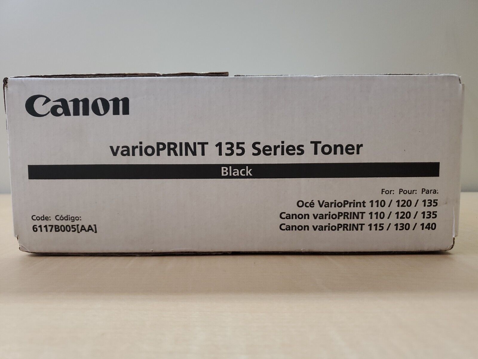 Genuine OEM CANON VARIOPRINT 6117B005 Black Toner for VarioPRINT 120 135 105 110