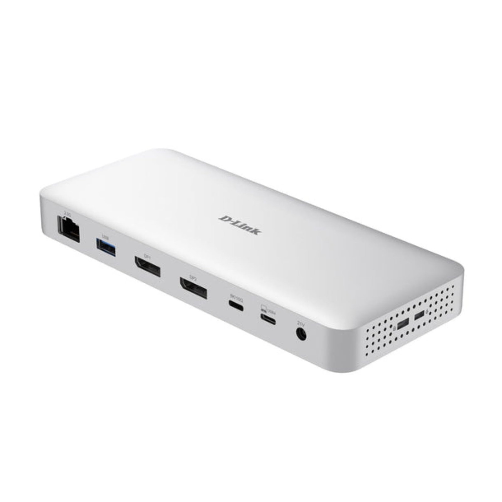 D-Link 9-in-1 USB4 Docking Station with Dual 8K DisplayPorts, Ethernet White