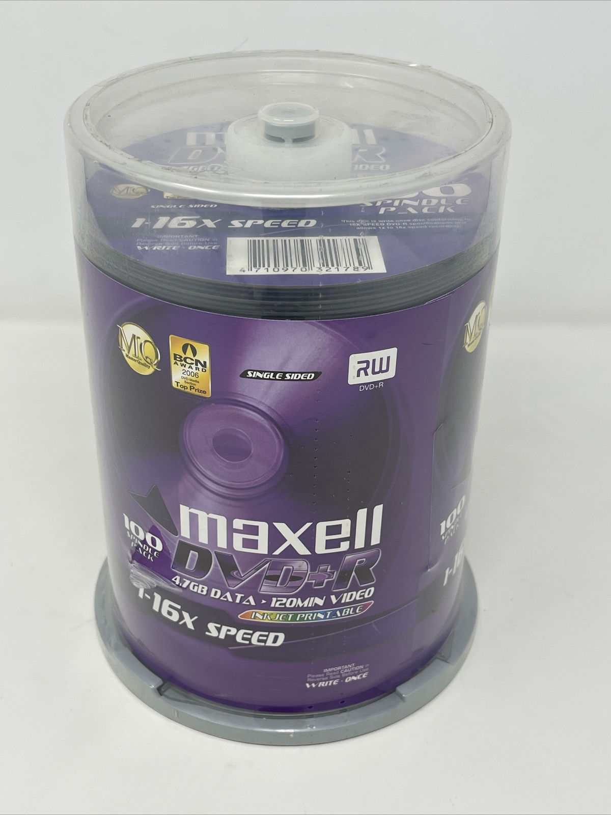 Maxwell DVD-R Discs 4.7GB/16X/120 MIN Brand New and Sealed 100 Pack