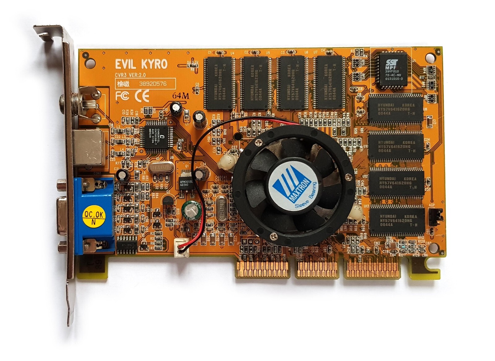 ST PowerVR KYRO STG-4000 EVIL KYRO CVR3 AGP 64MB Retrogaming VGA card PowerColor