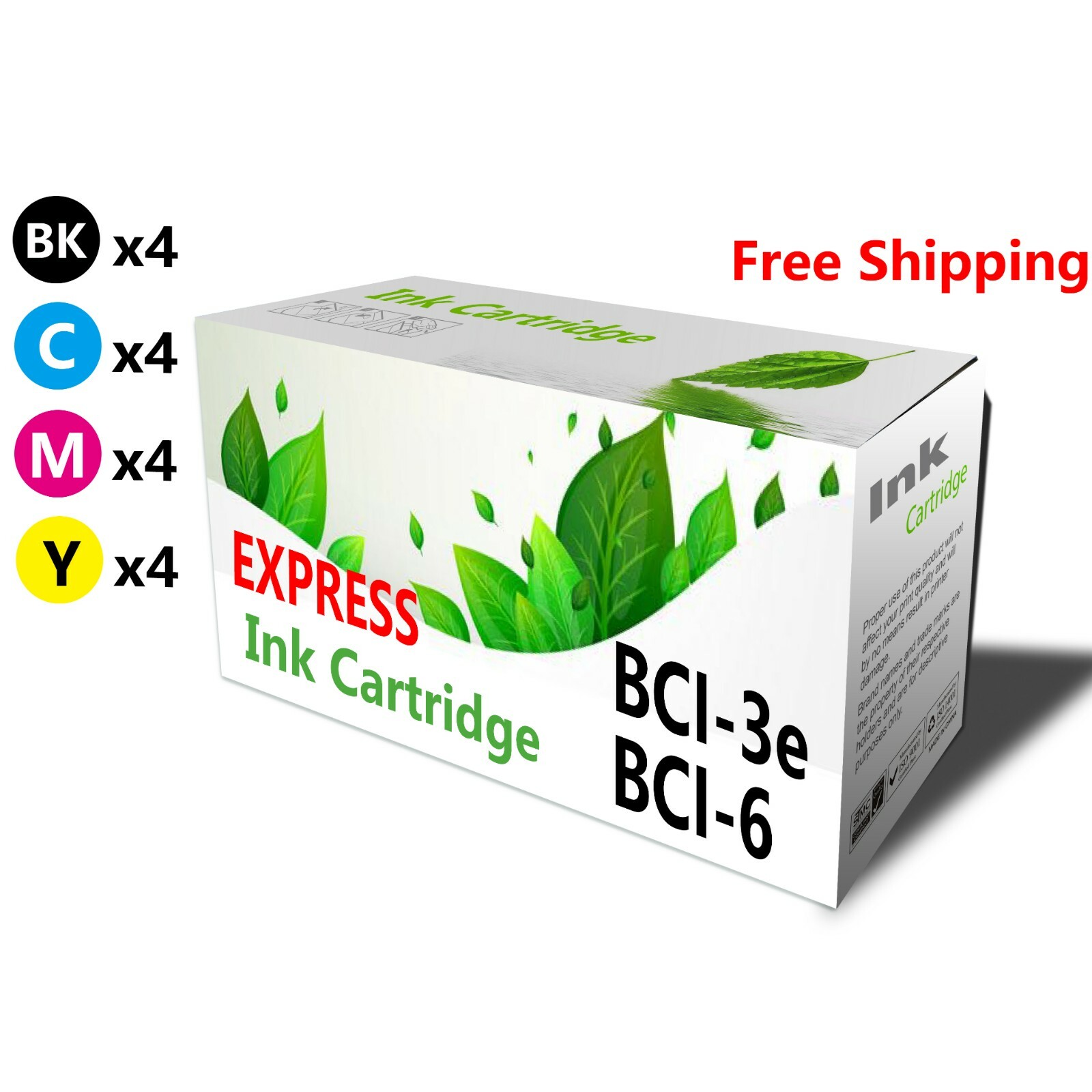 4-pk BCI-3e BCI 6  ink set for PIXMA MP780 PIXMA iP3000 PIXMA MP750 Printer