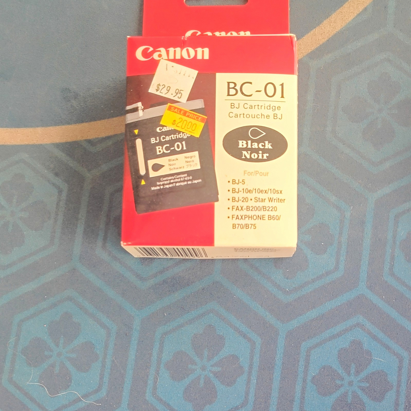 Canon Genuine/Original BC-01 Black Inkjet Ink Cartridge for BJ-5 BJ-10e BJ-20