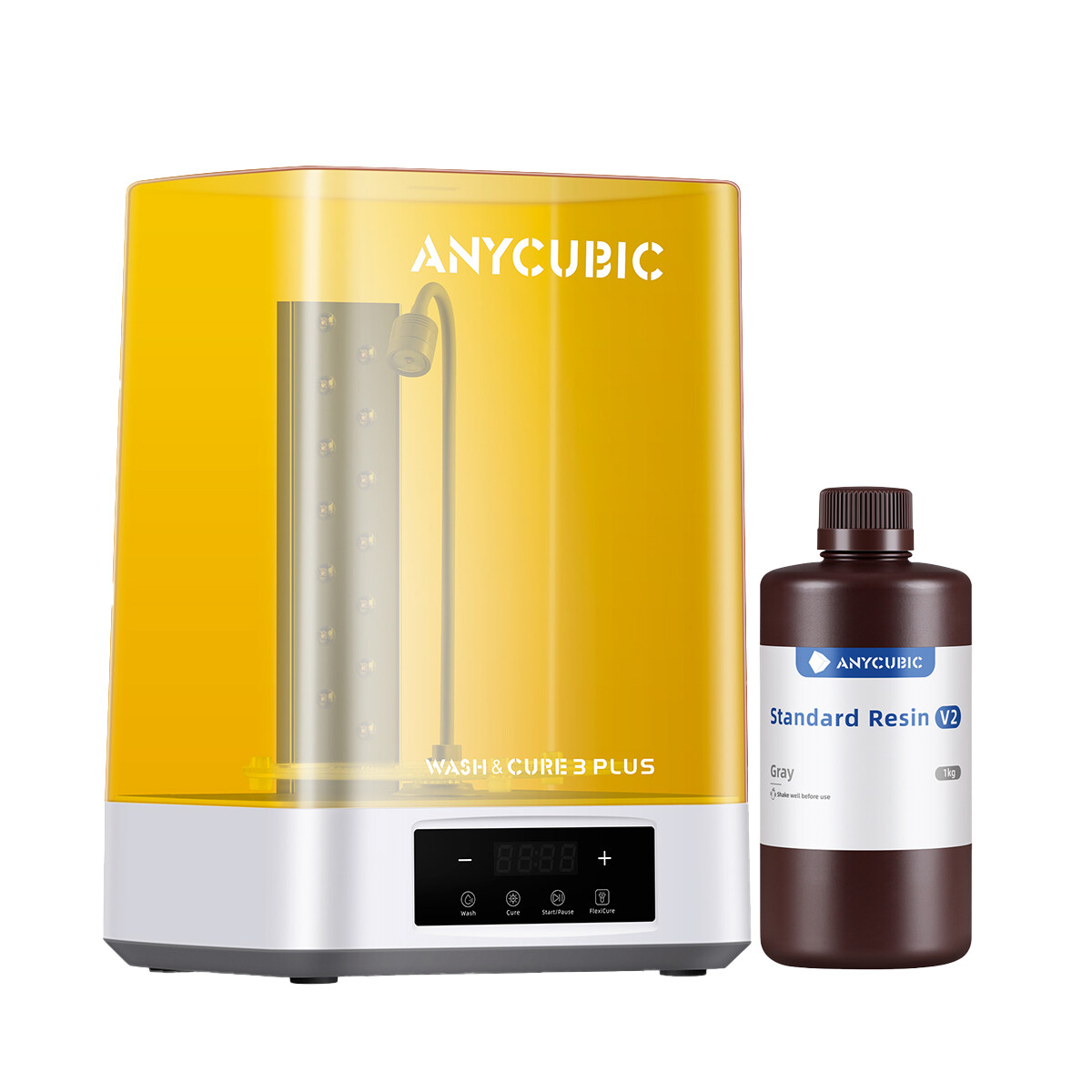 ANYCUBIC LCD 3D Printer Model Cleaning Wash&Cure 3 Plus & 1KG UV Standard Resin
