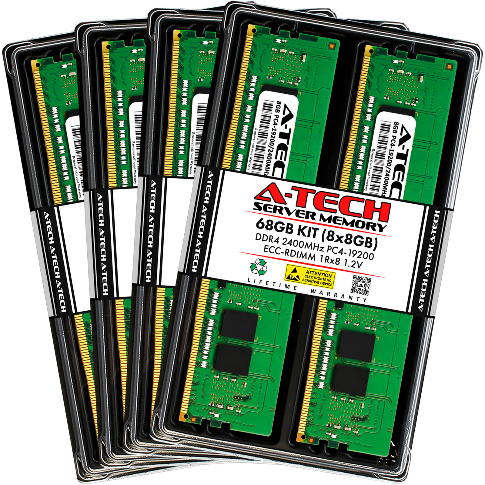 64GB 8x8GB 1Rx8 PC4-2400T-R HP ProLiant BL660c G9 WS460c G9 XL230a G9 Memory RAM