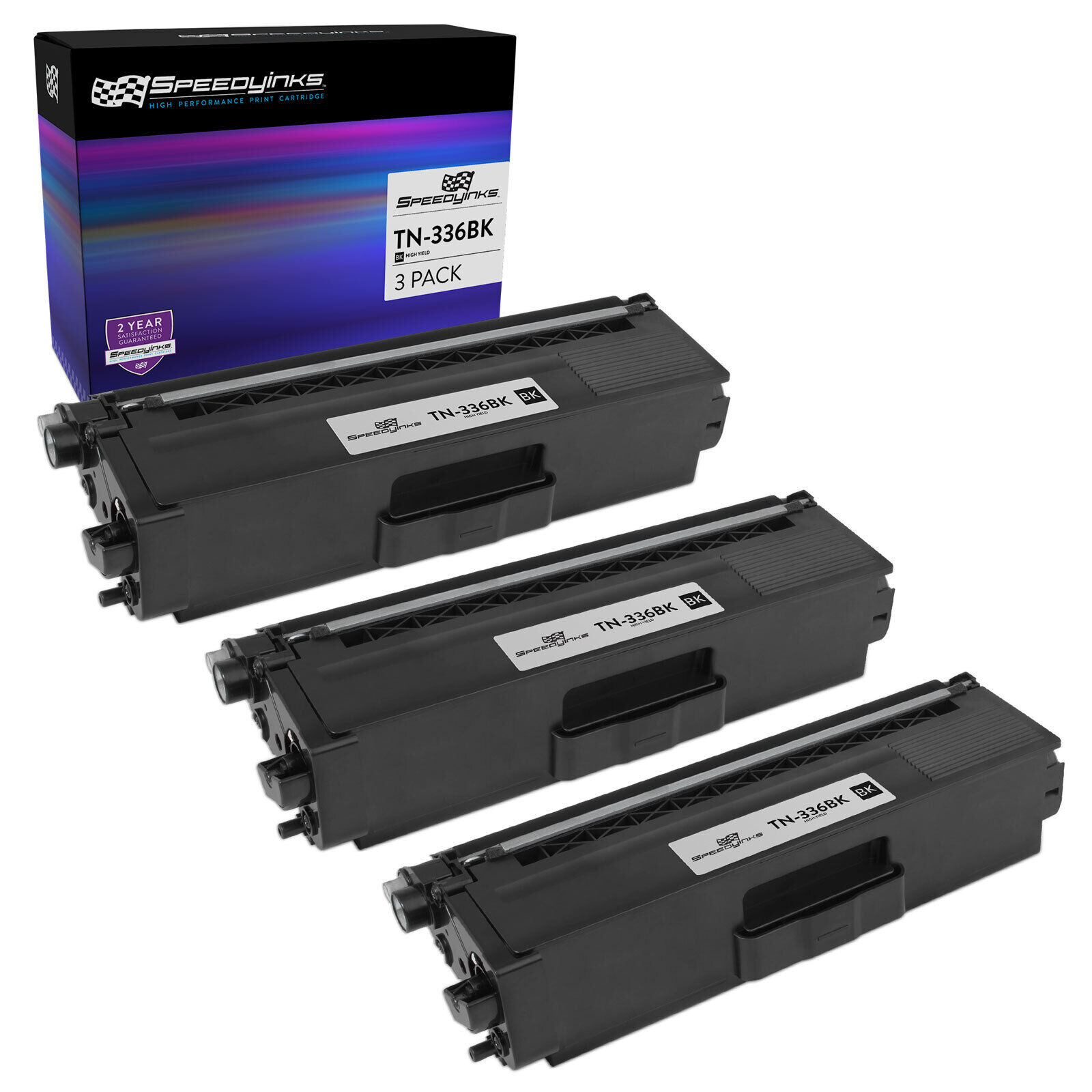 3PK HY Black Printer Laser Toner Cartridge for Brother TN336 TN-336 TN336B 8250
